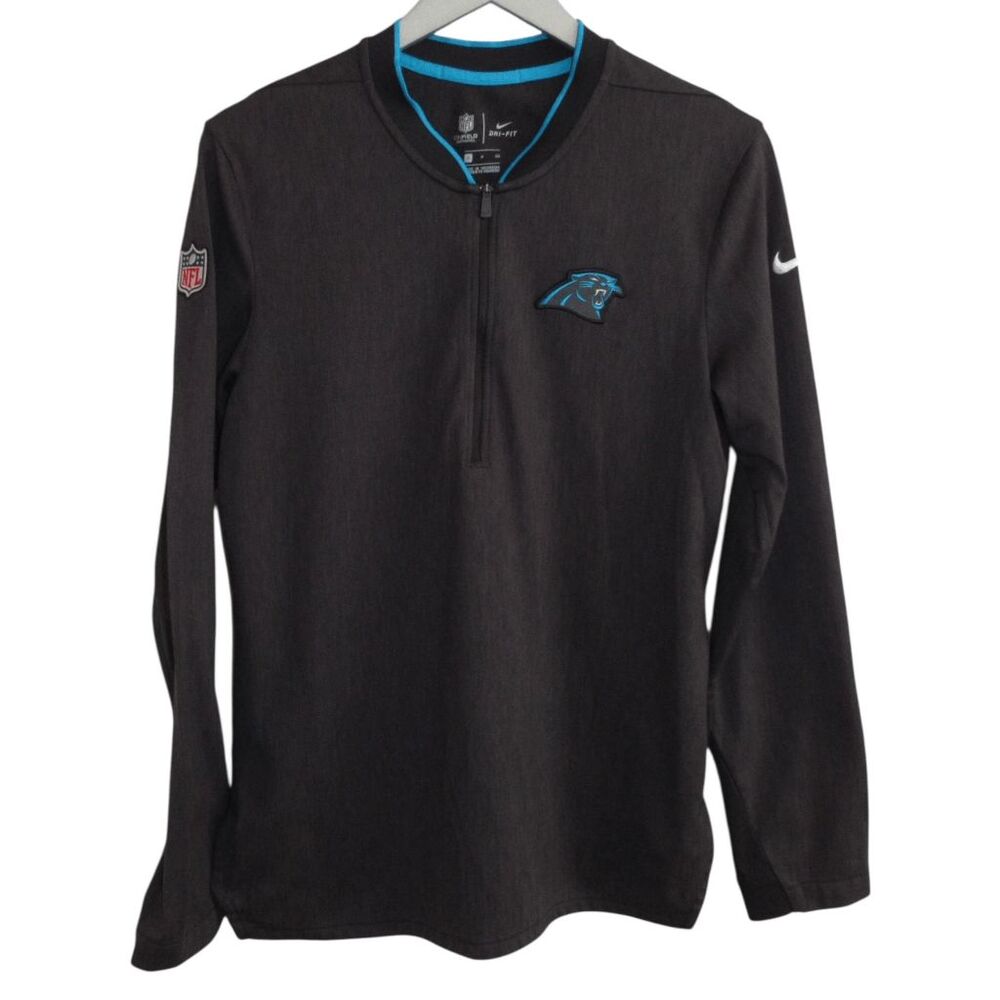 Nike NFL On Field Dri Fit Carolina‎ Panthers 1/4 Zip Pullover Men’s Size S